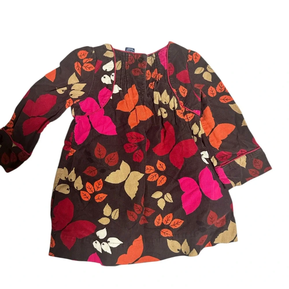 GAP Toddler Brown and Pink Dress Soft Corduroy 18-24 Months